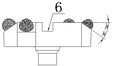 Combined metallurgical furnace taphole drill bit and tooth fixing process thereof