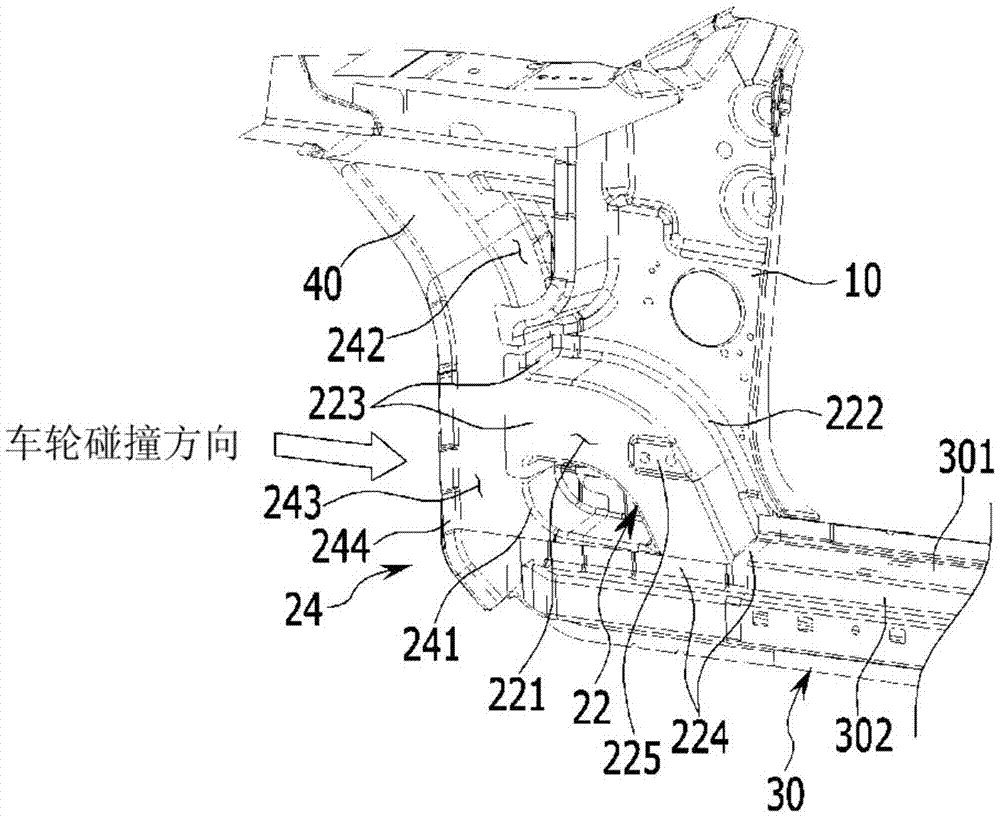 Vehicle body reinforcing structure