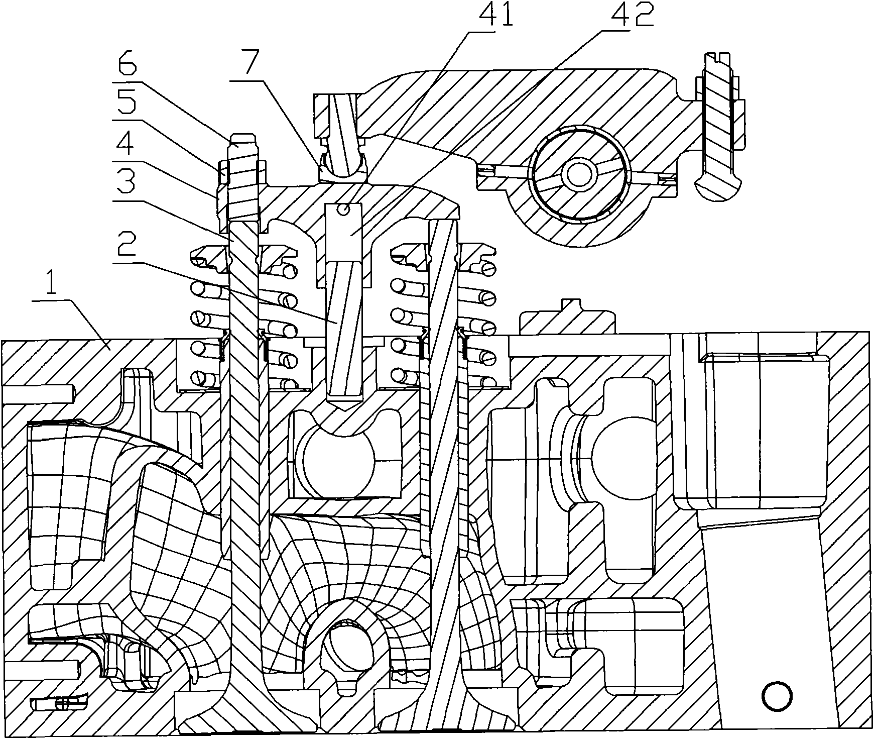 Valve component for four-valve diesel