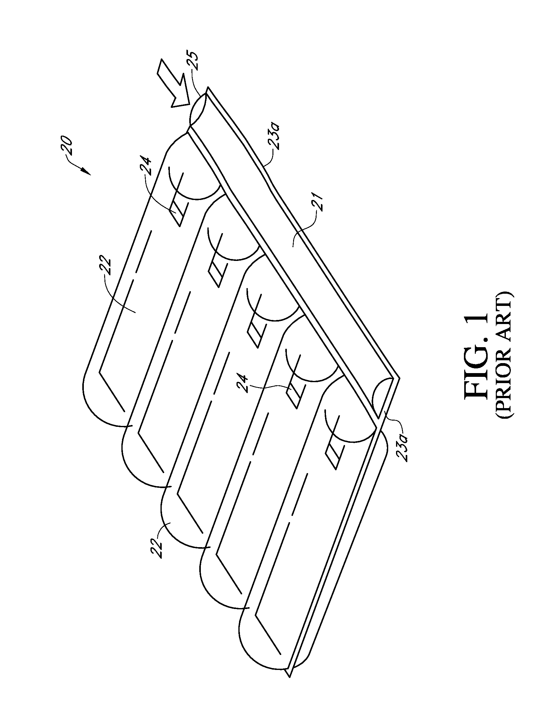 Structure of inflatable packaging device