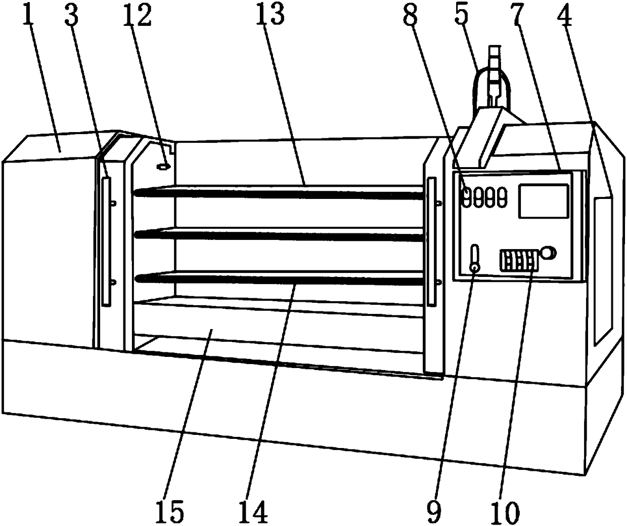 Drying equipment with function of regulating temperature according to surface humidity of leather