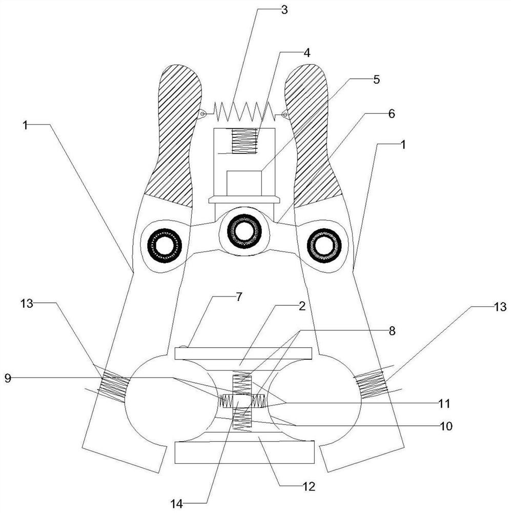 Silicon carbide rod clamping device and using method thereof