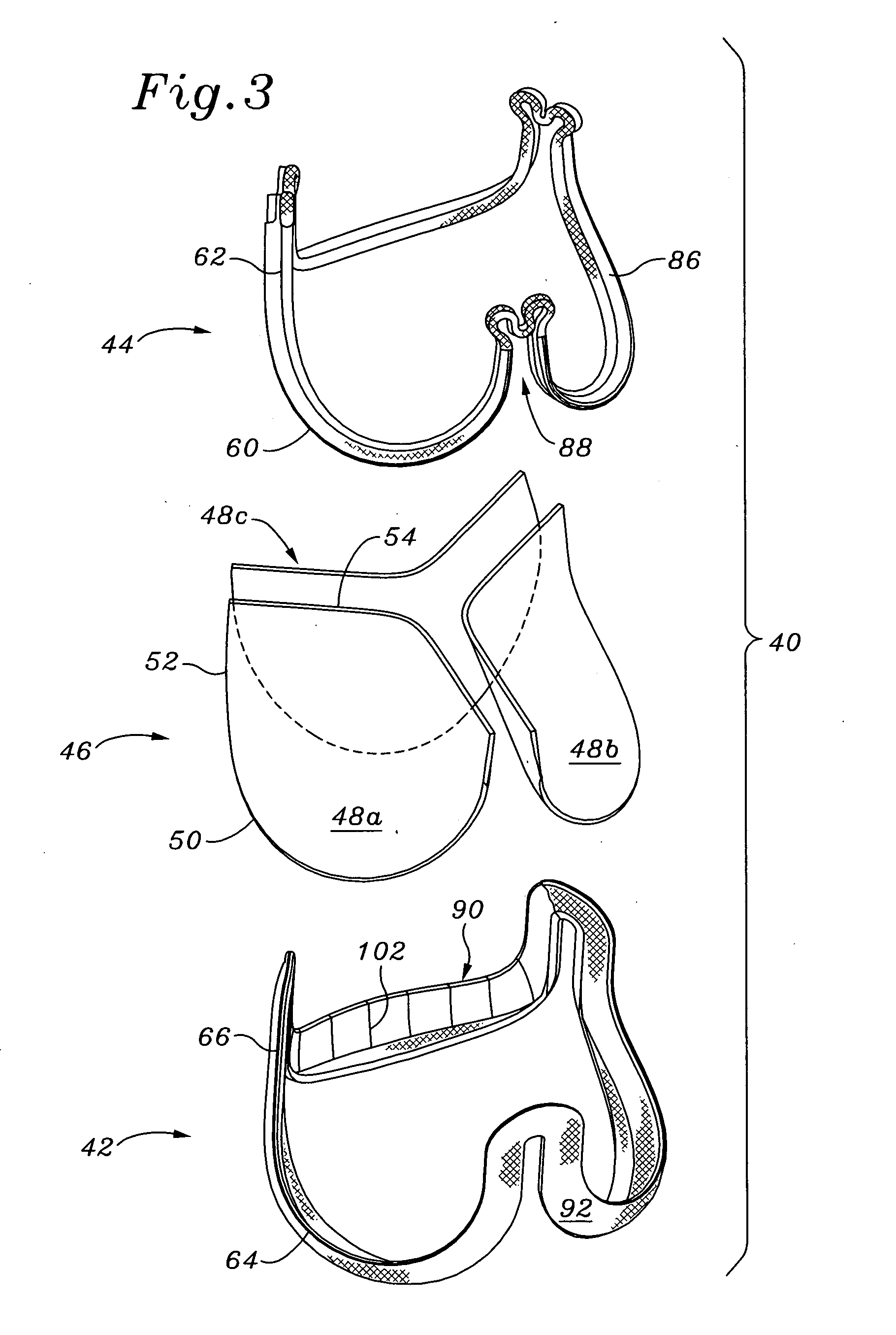 Stress absorbing flexible heart valve frame