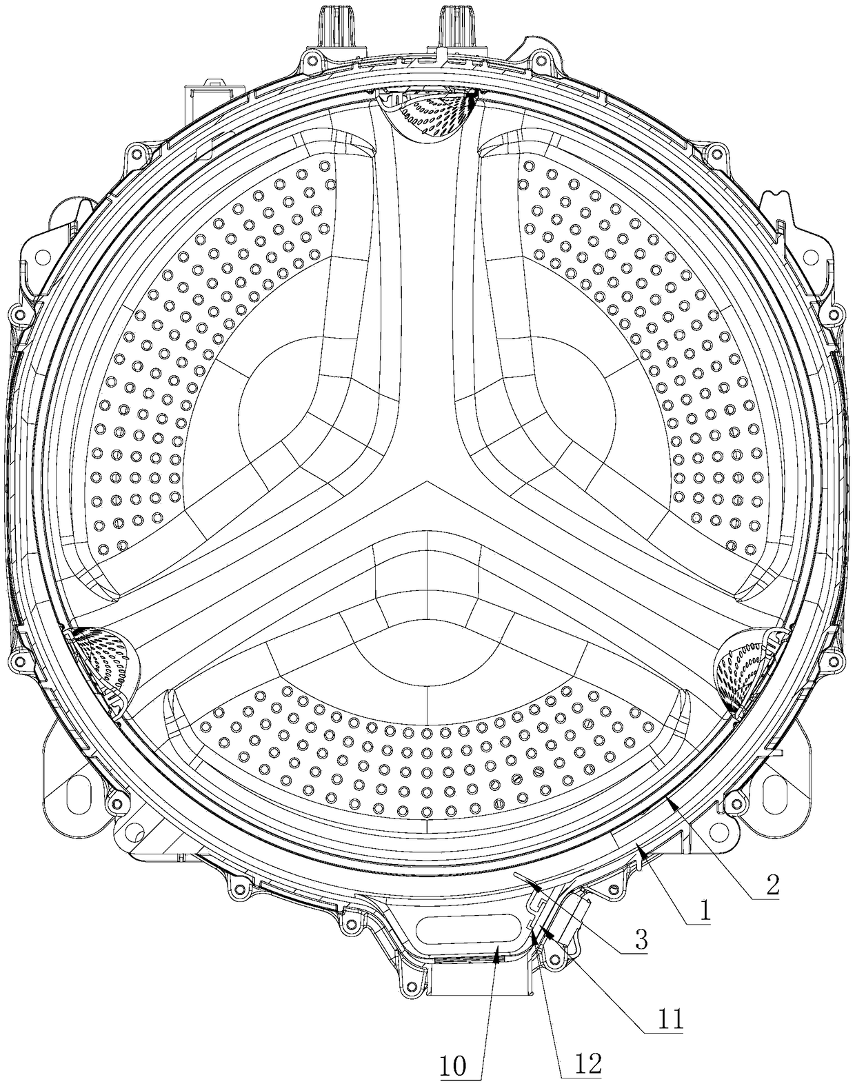 Washing machine with defoaming device