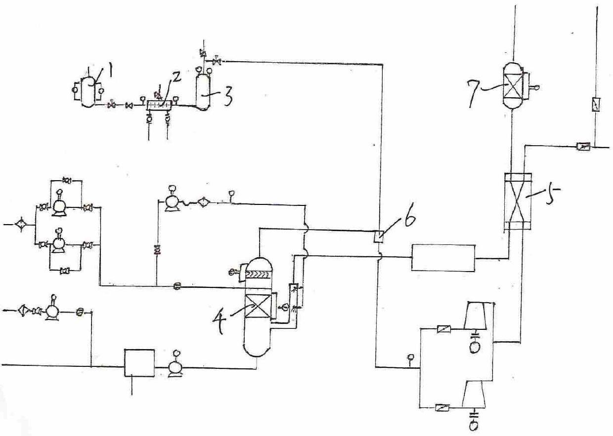 Ammonia flue gas mixing apparatus used in stern exhaust gas processing system