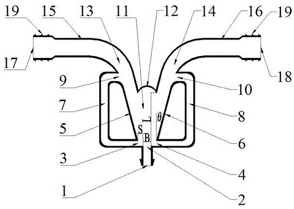 Fluidic impulse tee joint