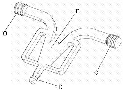 Fluidic impulse tee joint