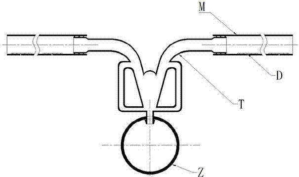 Fluidic impulse tee joint