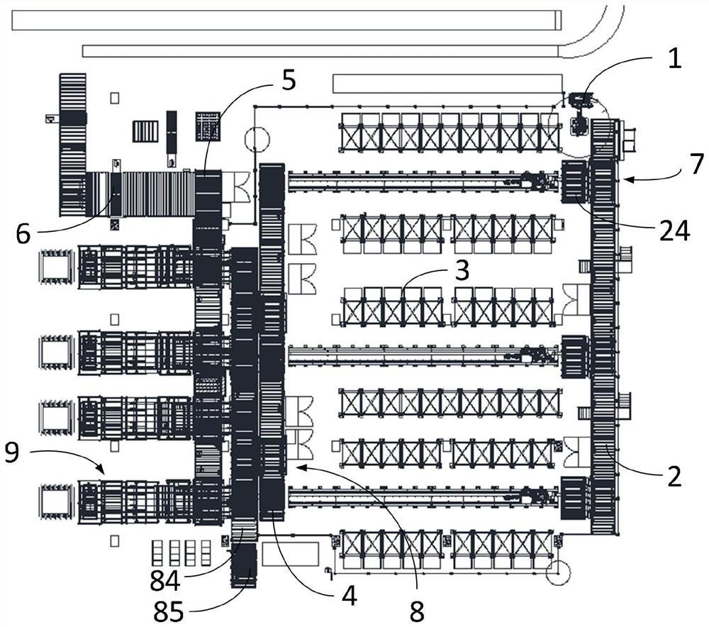 Glass packaging and temporary storage device and method thereof