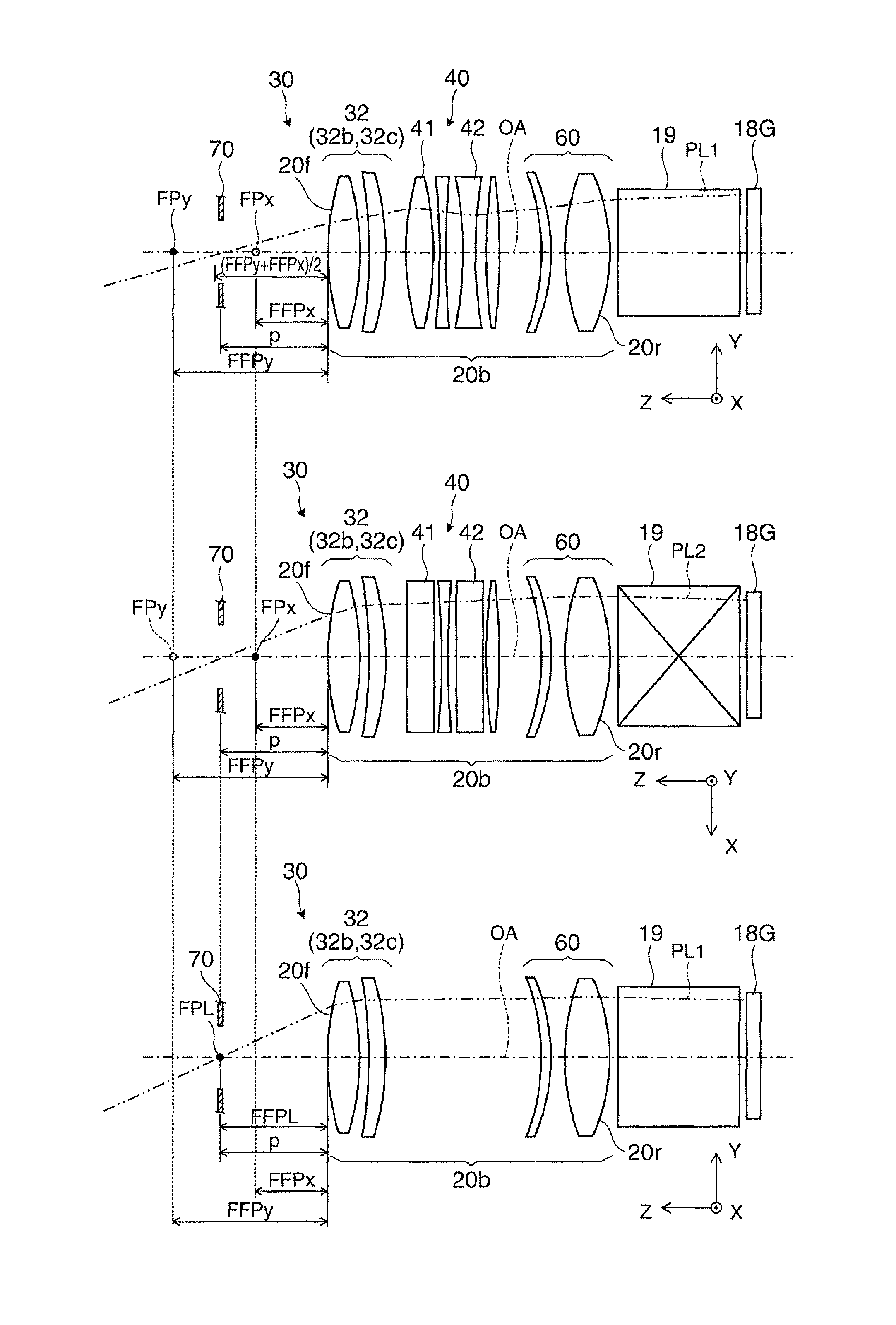 Optical projection system and projector including the same