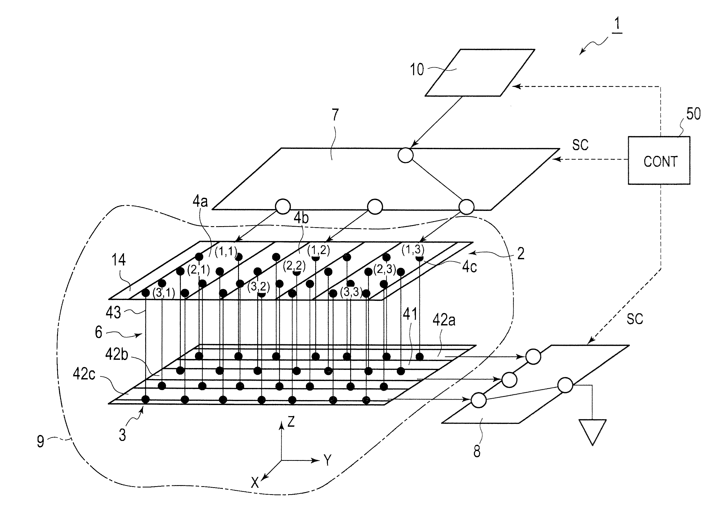 Matrix-patterned cloth