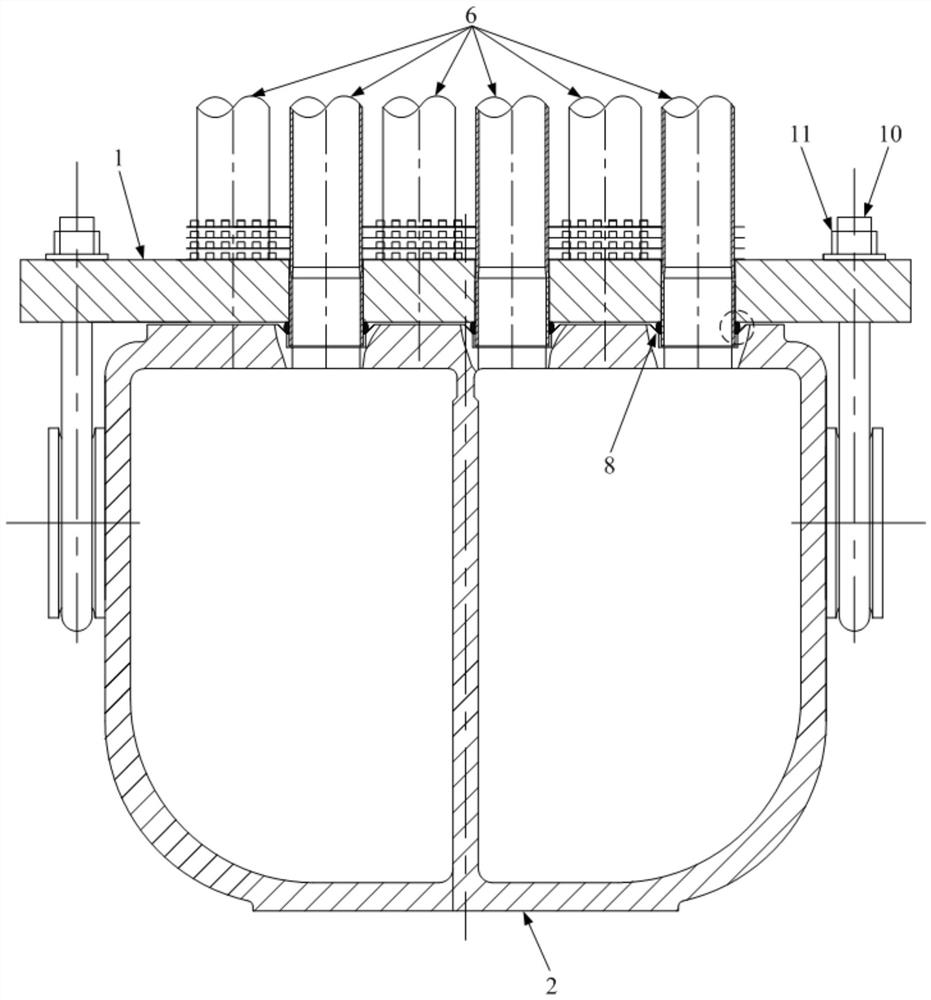 Connecting structure and method for indirect air-cooling system