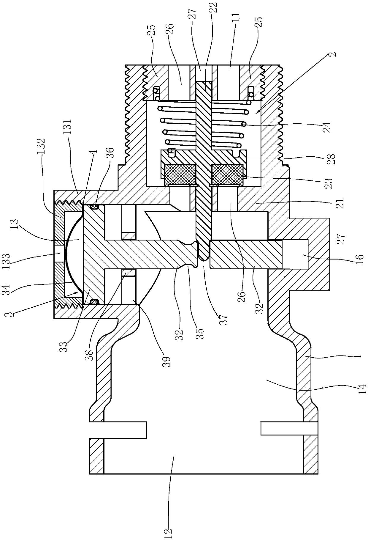 Pressure protection valve and gas water heater