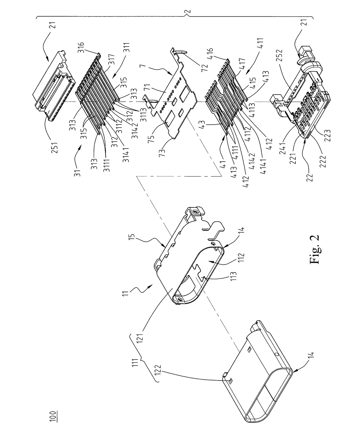 Electrical receptacle connector