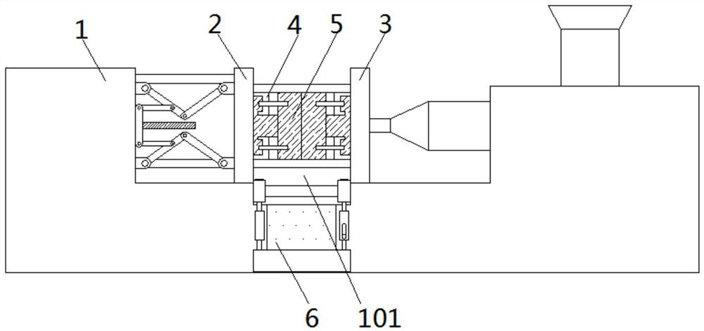 A quick mold changing device for forming metal handicrafts