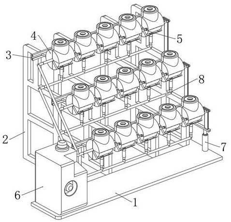 Flowing type nutrient solution circulating supply vegetable planting frame and vegetable planting method