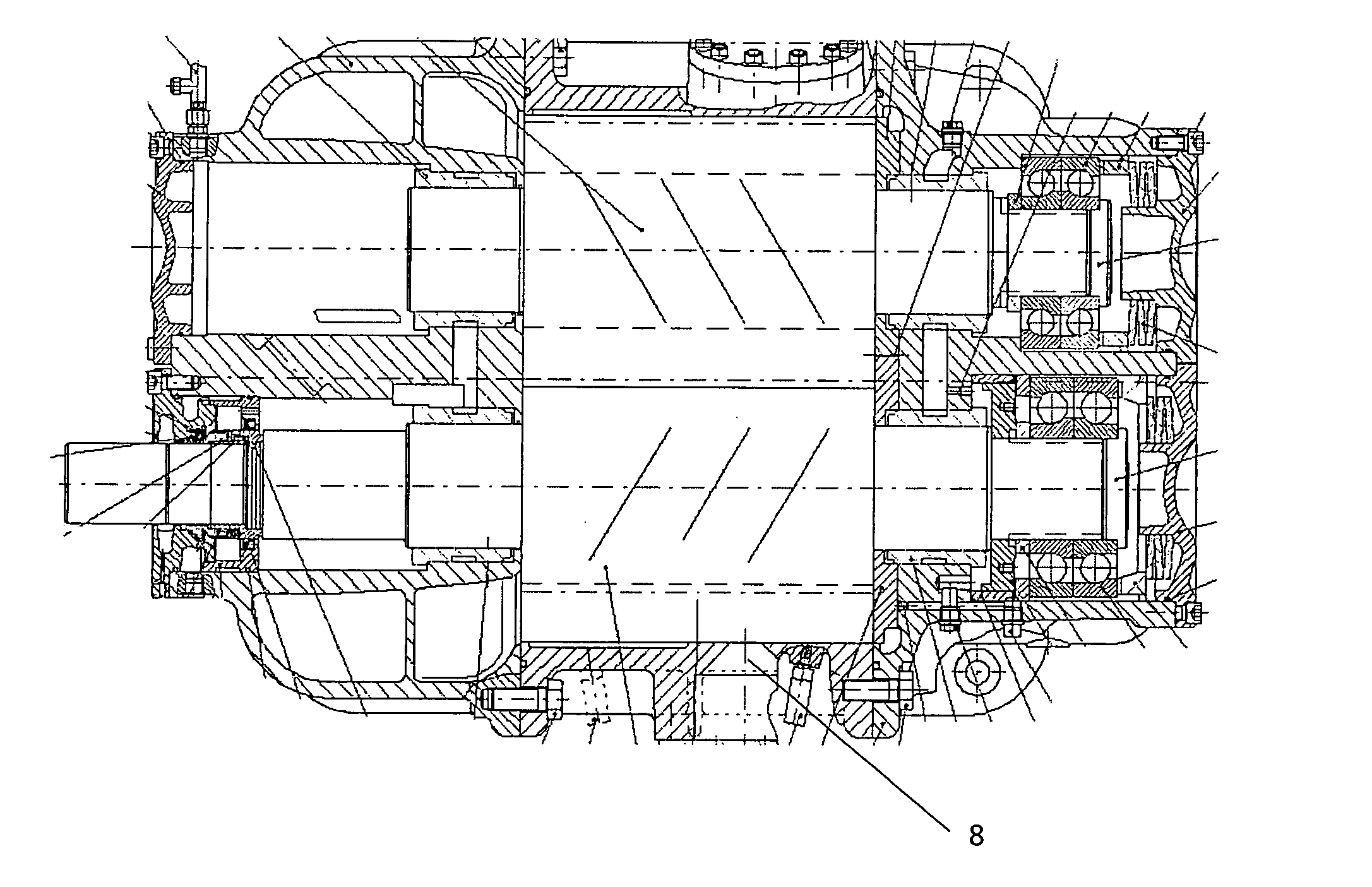 Screw compressor for high input power