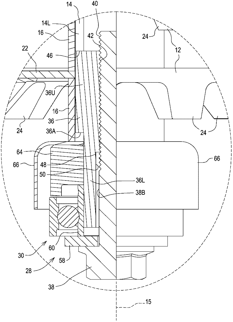 Reduced mass high speed doffer column with improved shaft preload