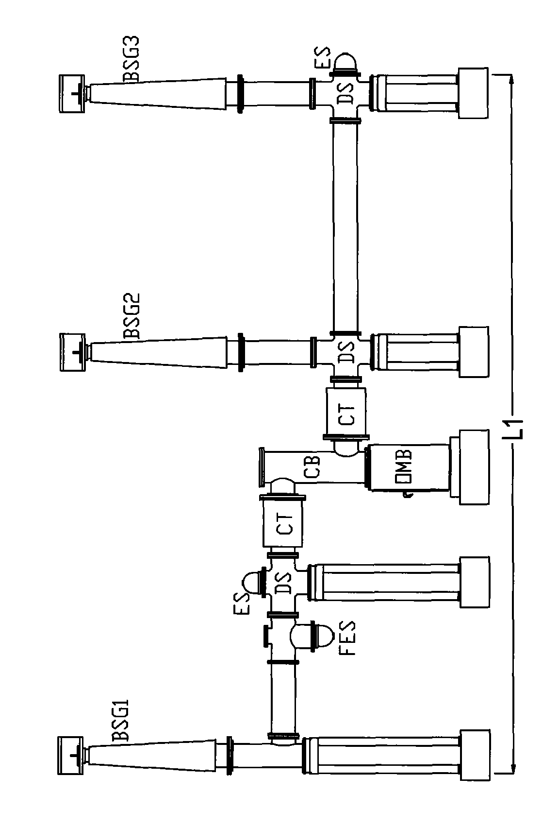 110kv/220kv voltage level composite apparatus and application thereof