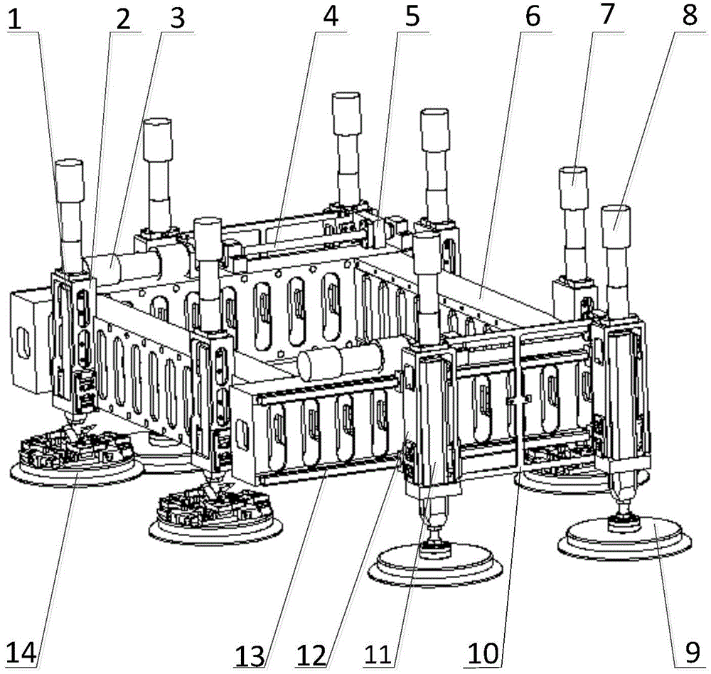 Walking mechanism and walking method of crawling robot