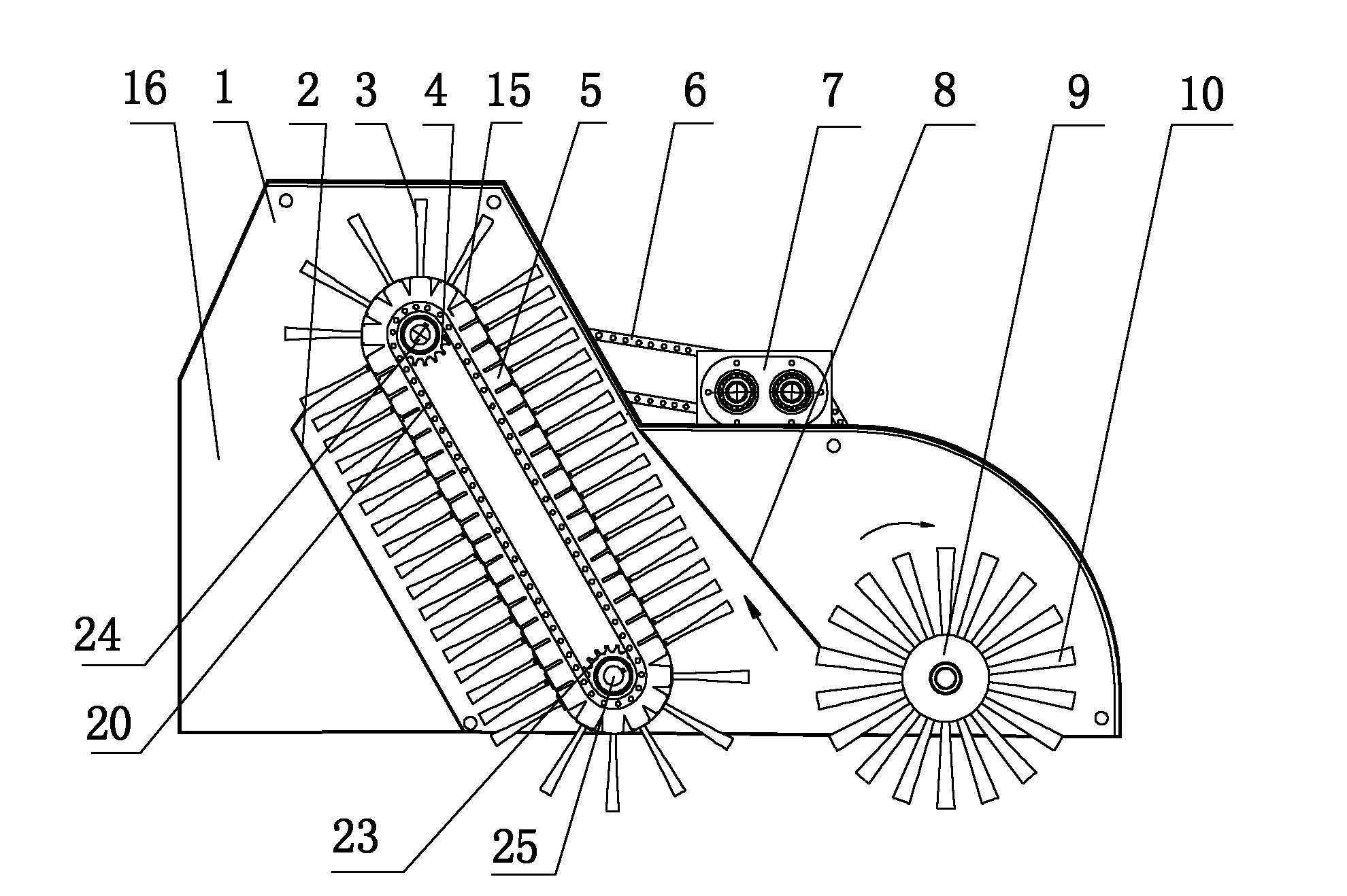 Cleaning device of garbage on ground