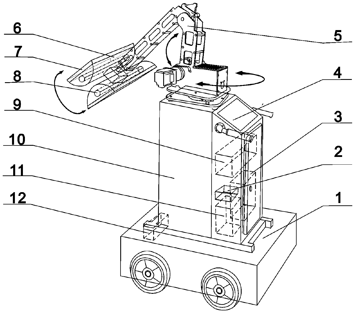 Movable deep ultraviolet disinfection and sterilization device for public environment