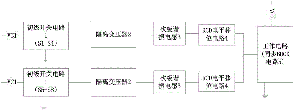 Gate driving circuit applying SiC power tube for bridge type power converter