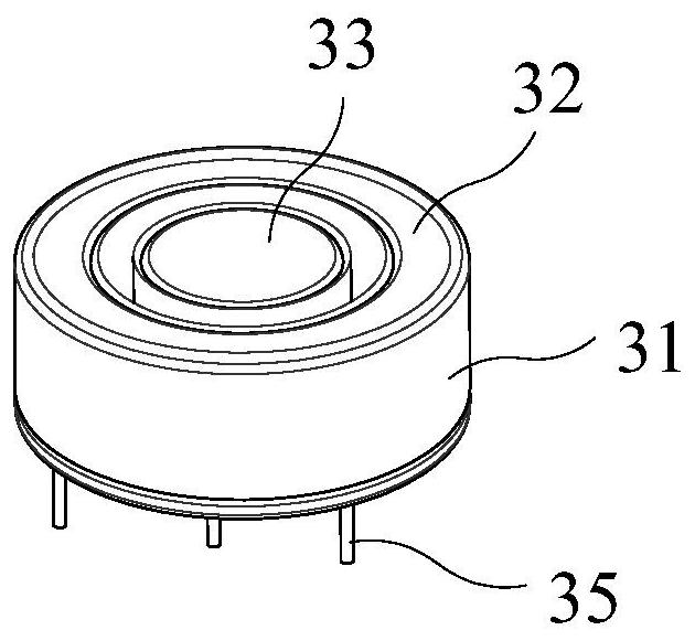 Detector and ultrasonic probe structure