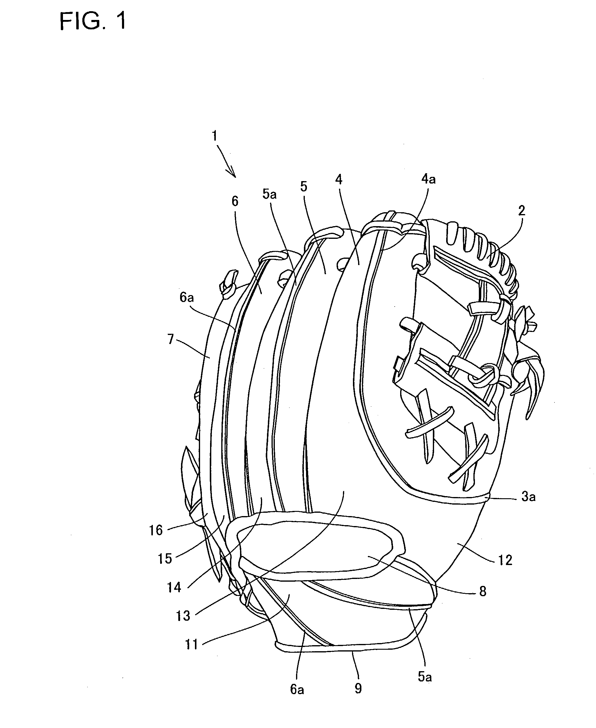 Glove for baseball or softball