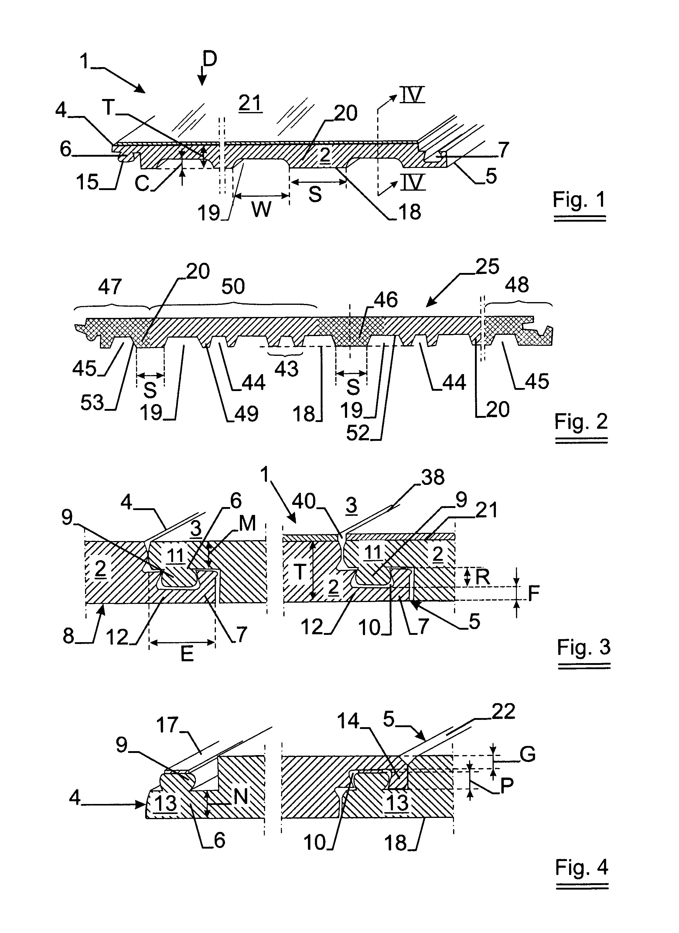 Covering panel