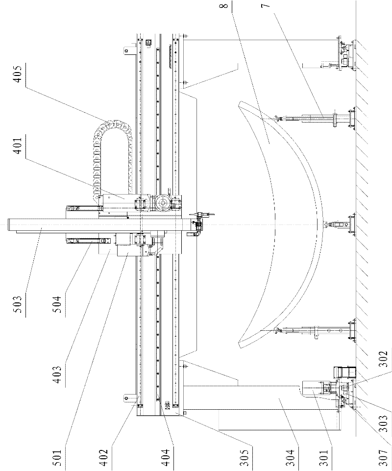 Laser measurement marking-off cutting method for big-width plate