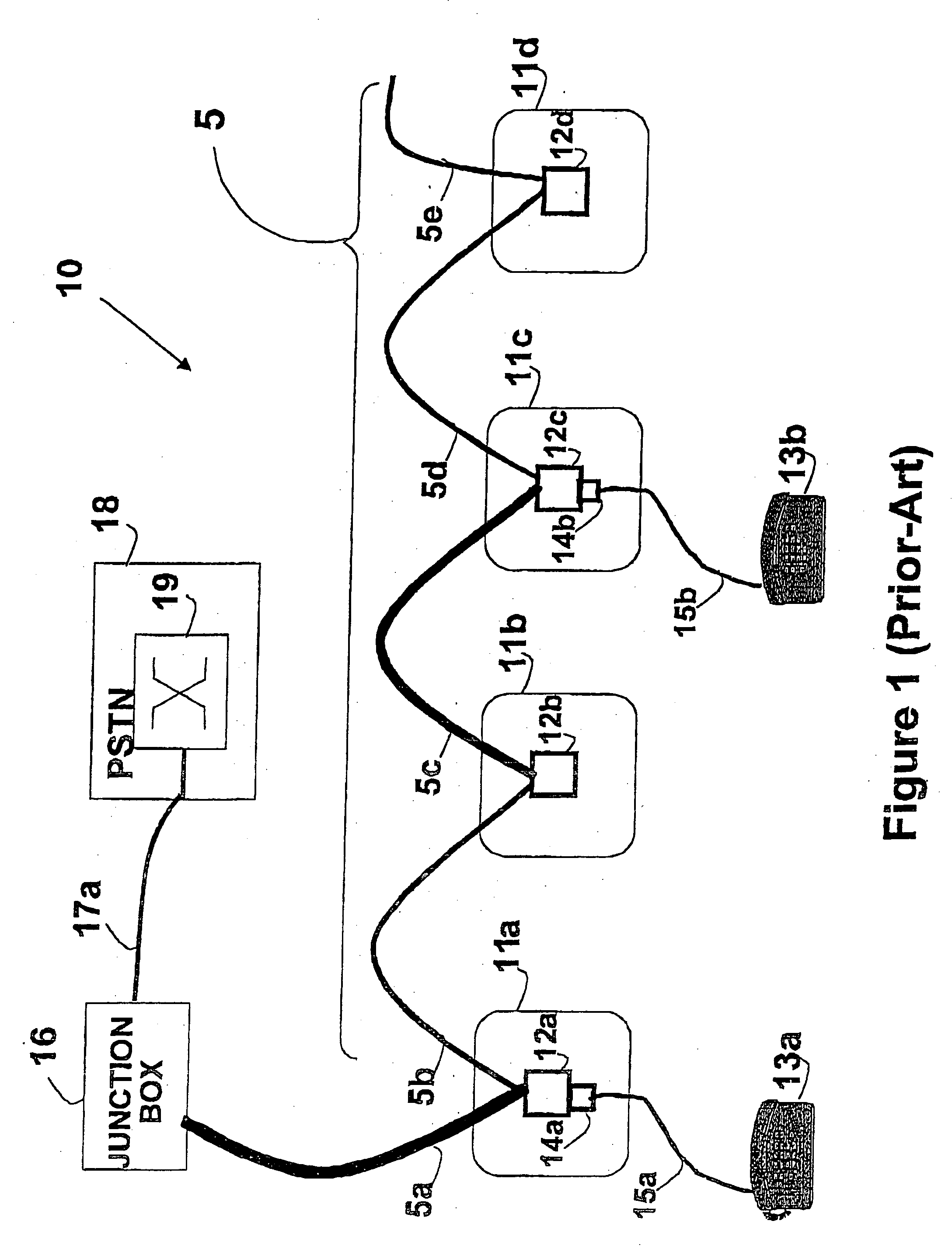 Telephone communication system over a single telephone line