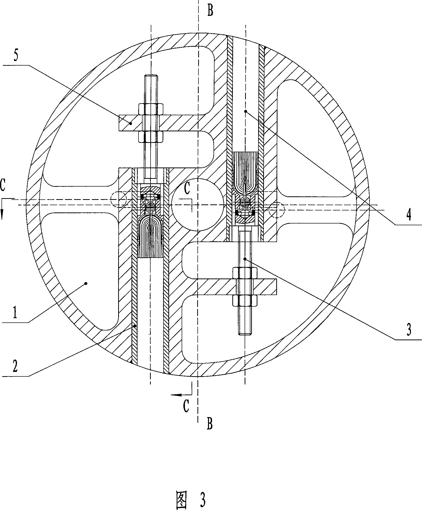 Offset air current powder needle split charging head device