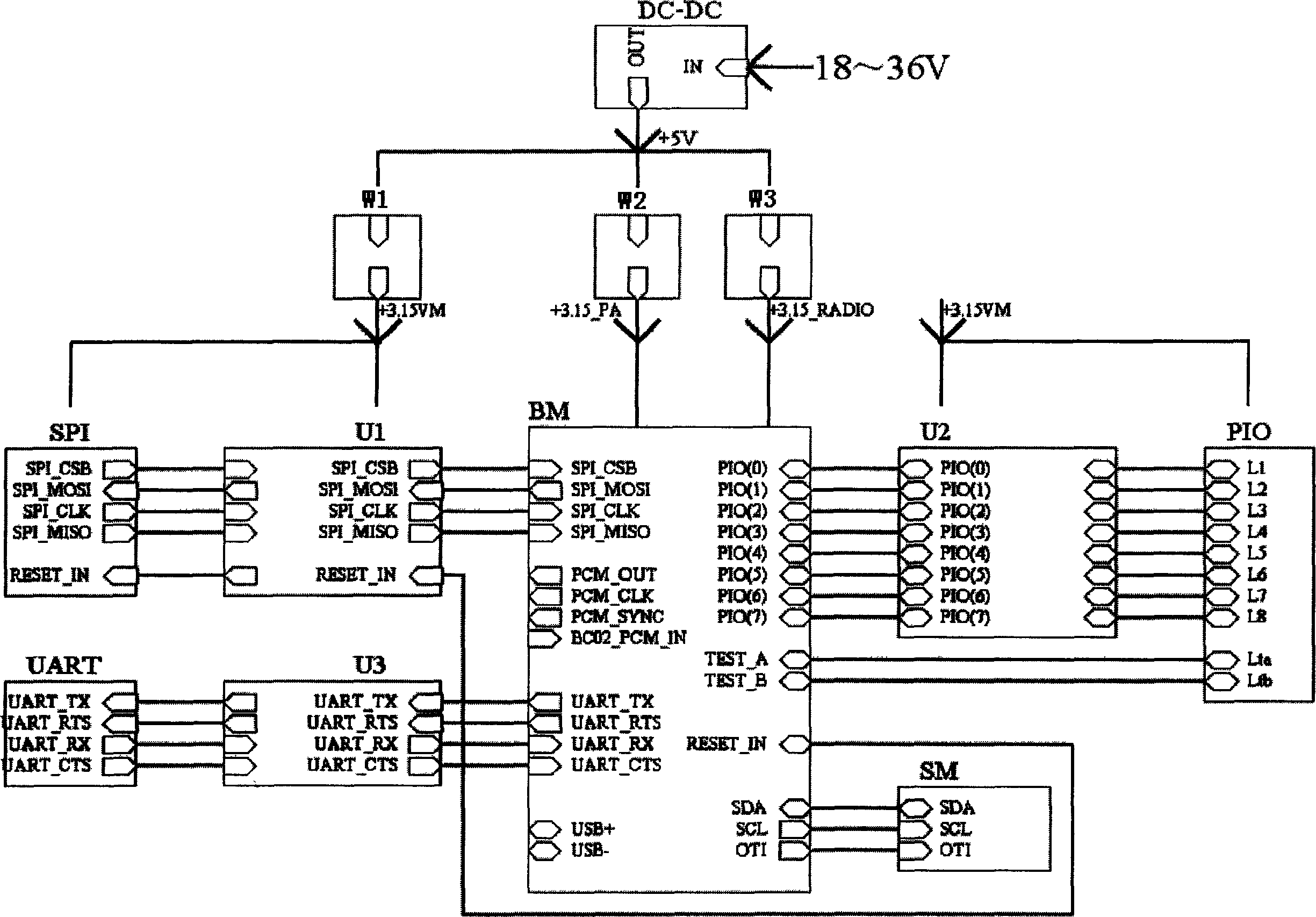 Blue tooth radio sensor