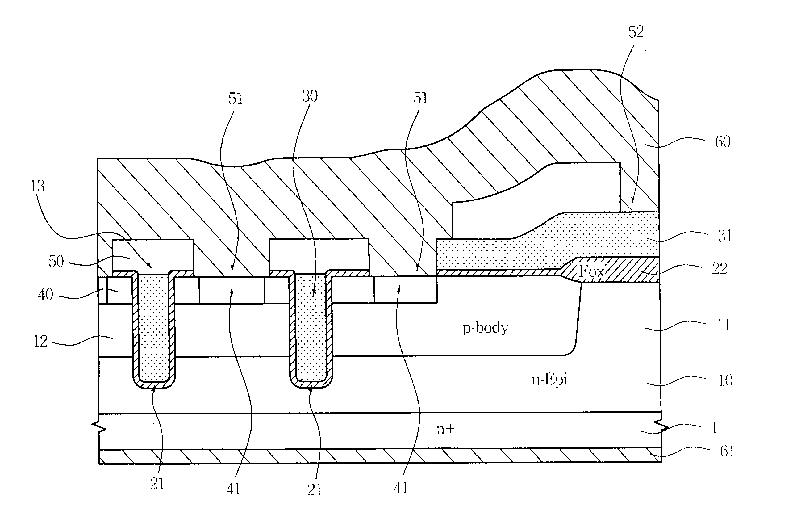 Termination structure of DMOS device and method of forming the same