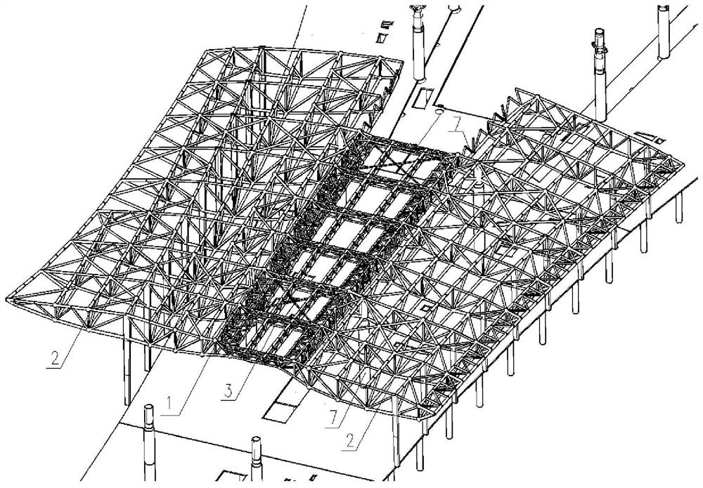 A two-way angular displacement accumulative lifting method for steel roofs with irregular free-form surfaces