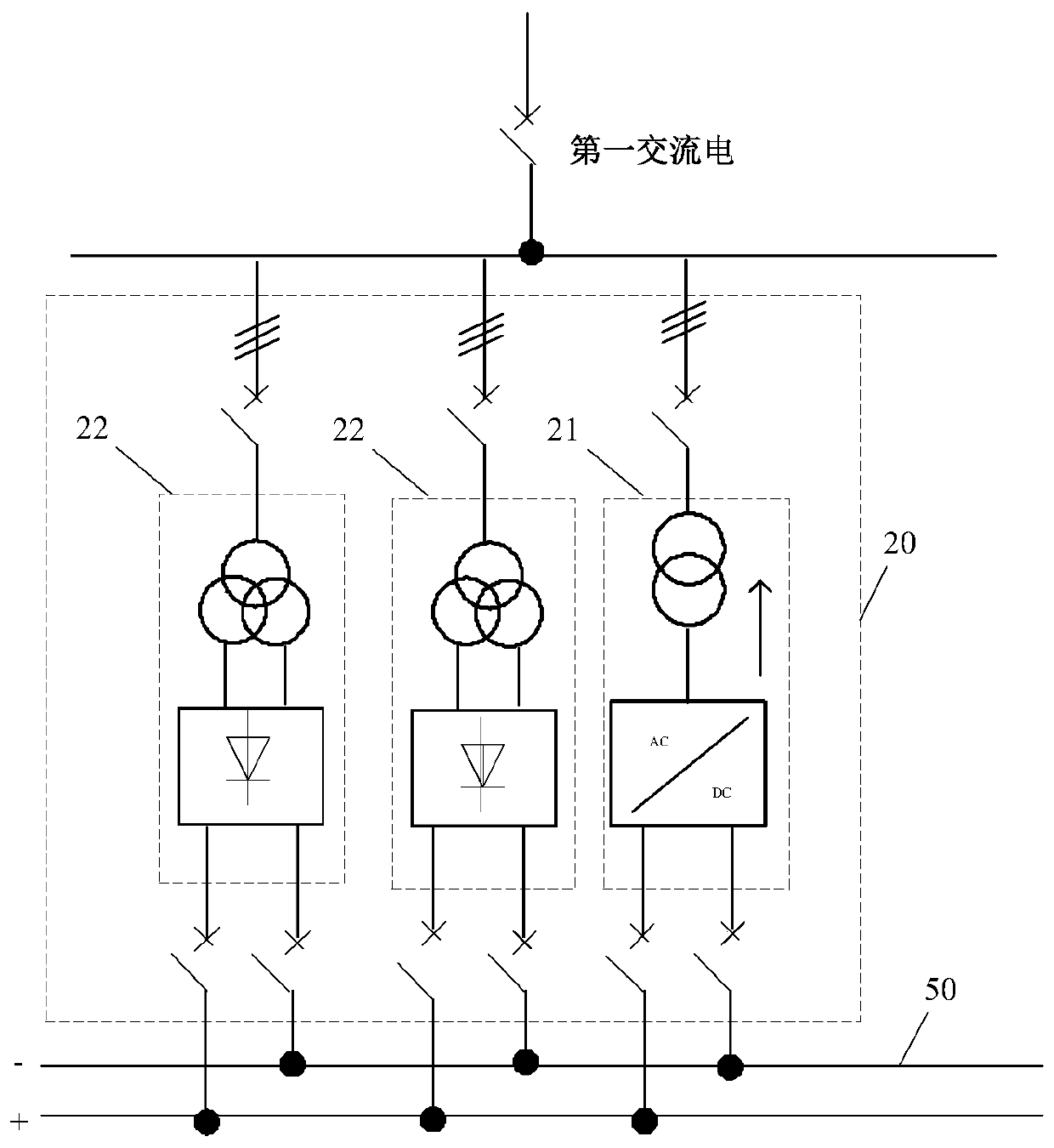 Urban rail transit traction power supply system and train-network matched parameter optimizing method