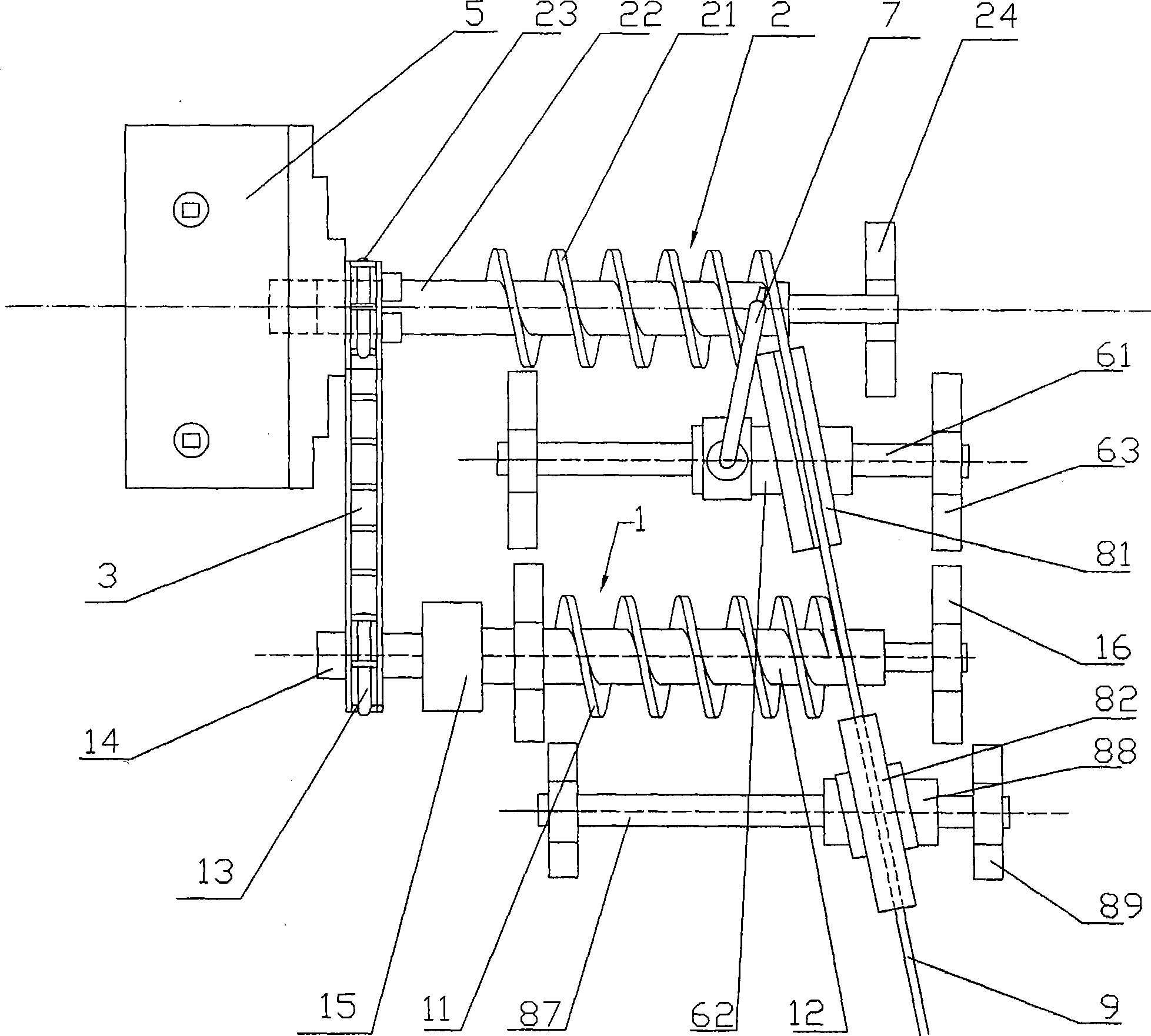 Method and equipment for manufacturing screw rod