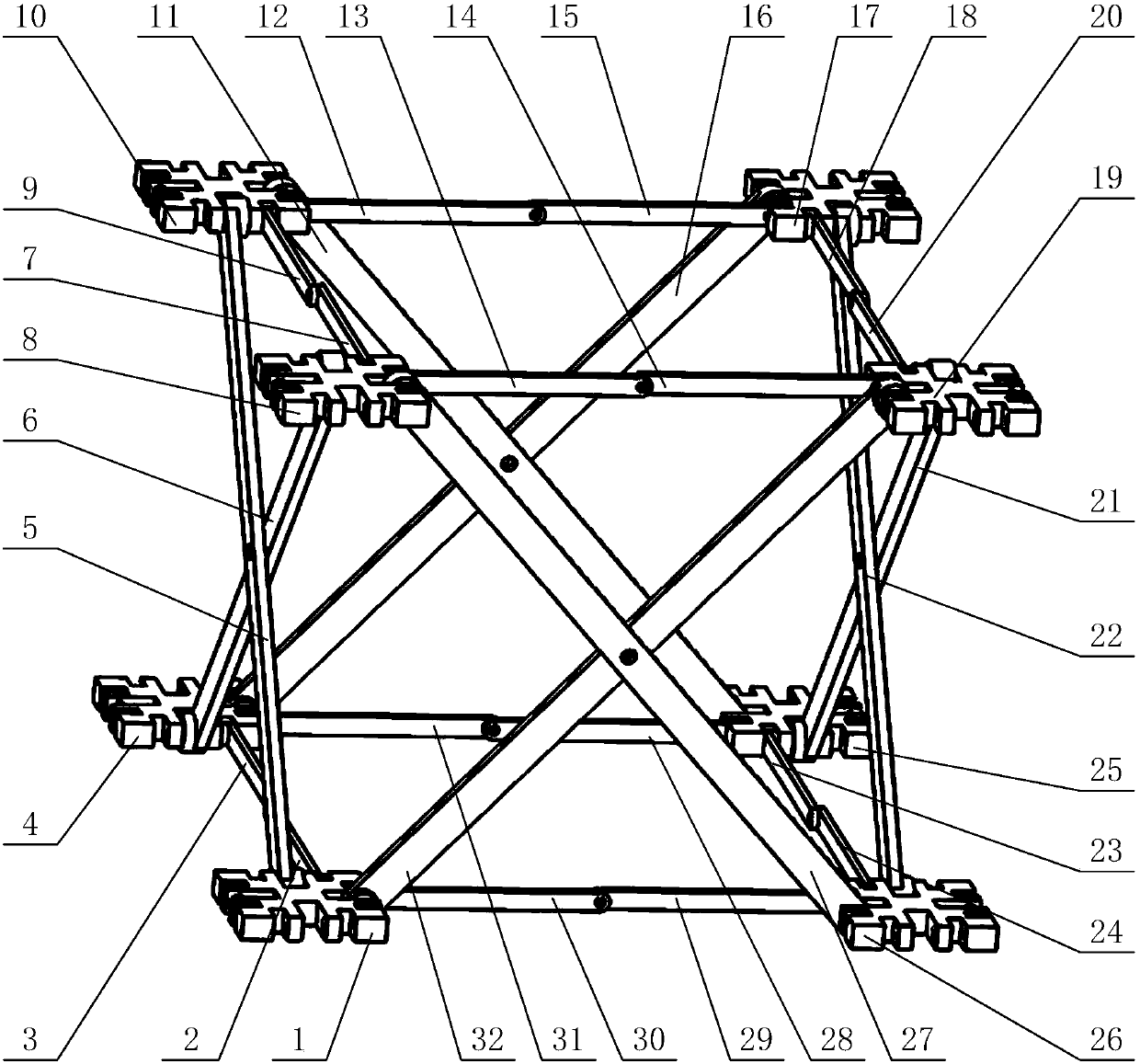 Single-degree-of-freedom constrained scissor-type deployable unit and its spatially deployable mechanism