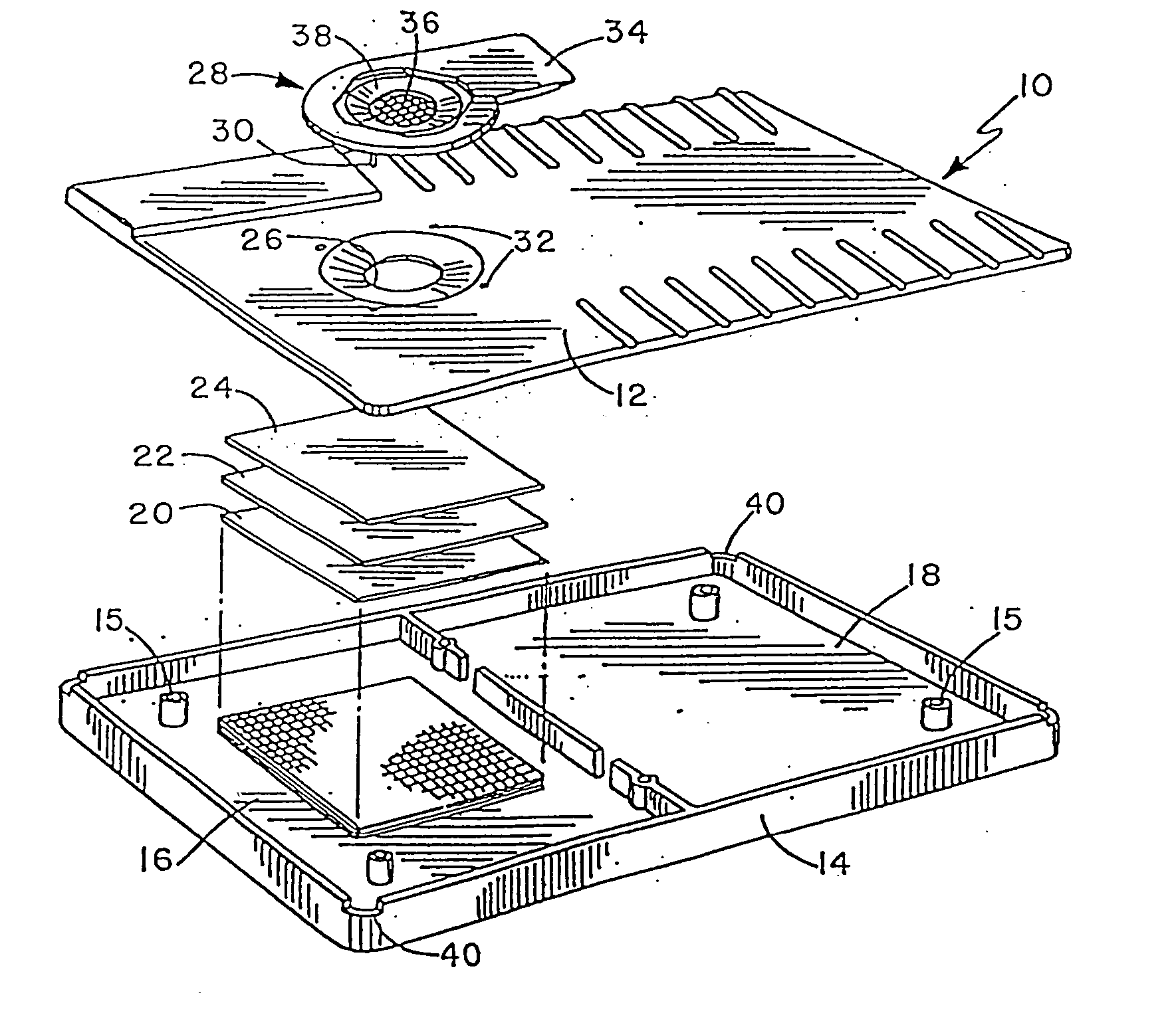 Immunodiagnostic device having a desiccant incorporated therein