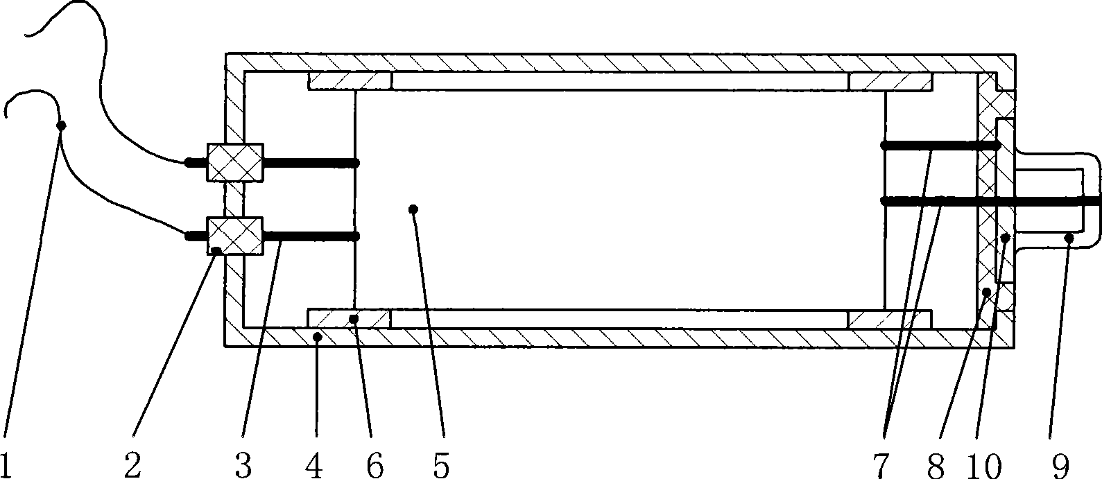 Electric network peak transmission test device