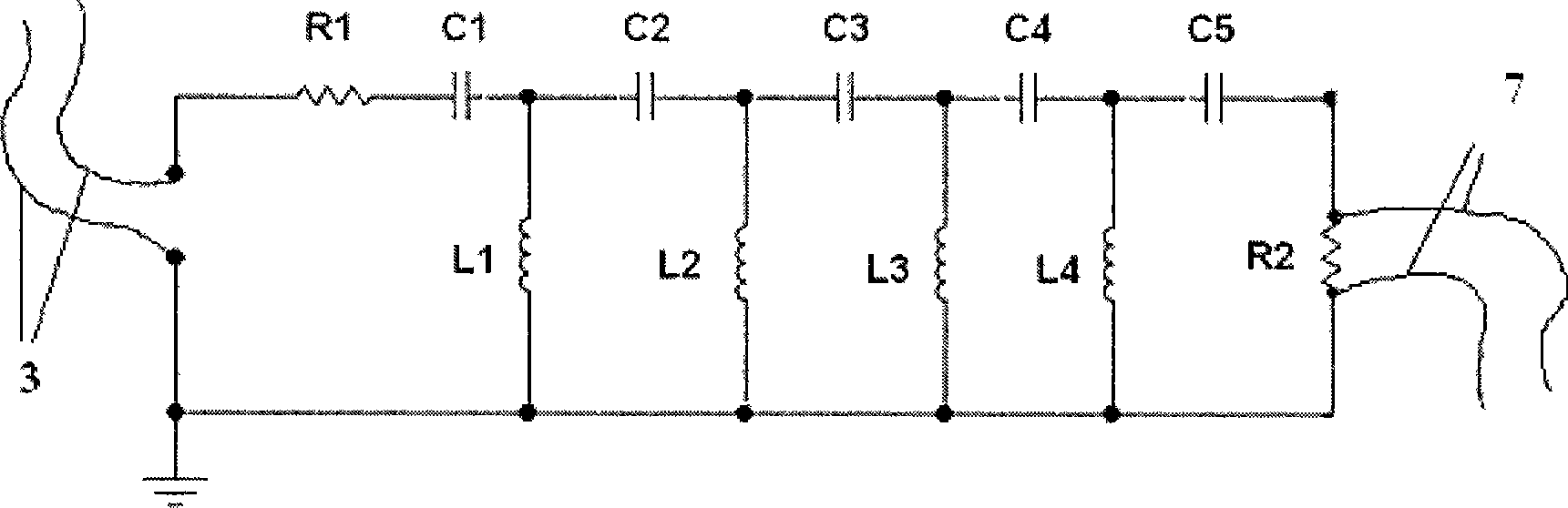 Electric network peak transmission test device