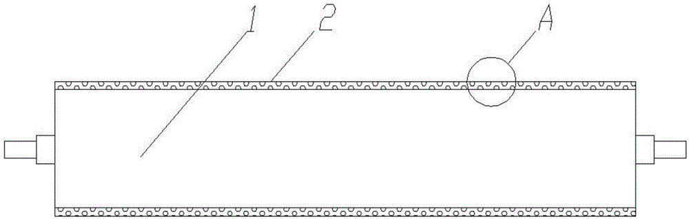 Particle rubber roll and manufacturing method thereof