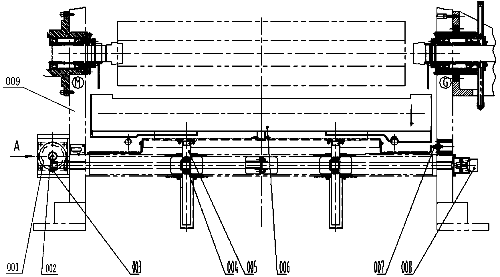 Ink fountain reset device for gravure printing machine and control method thereof