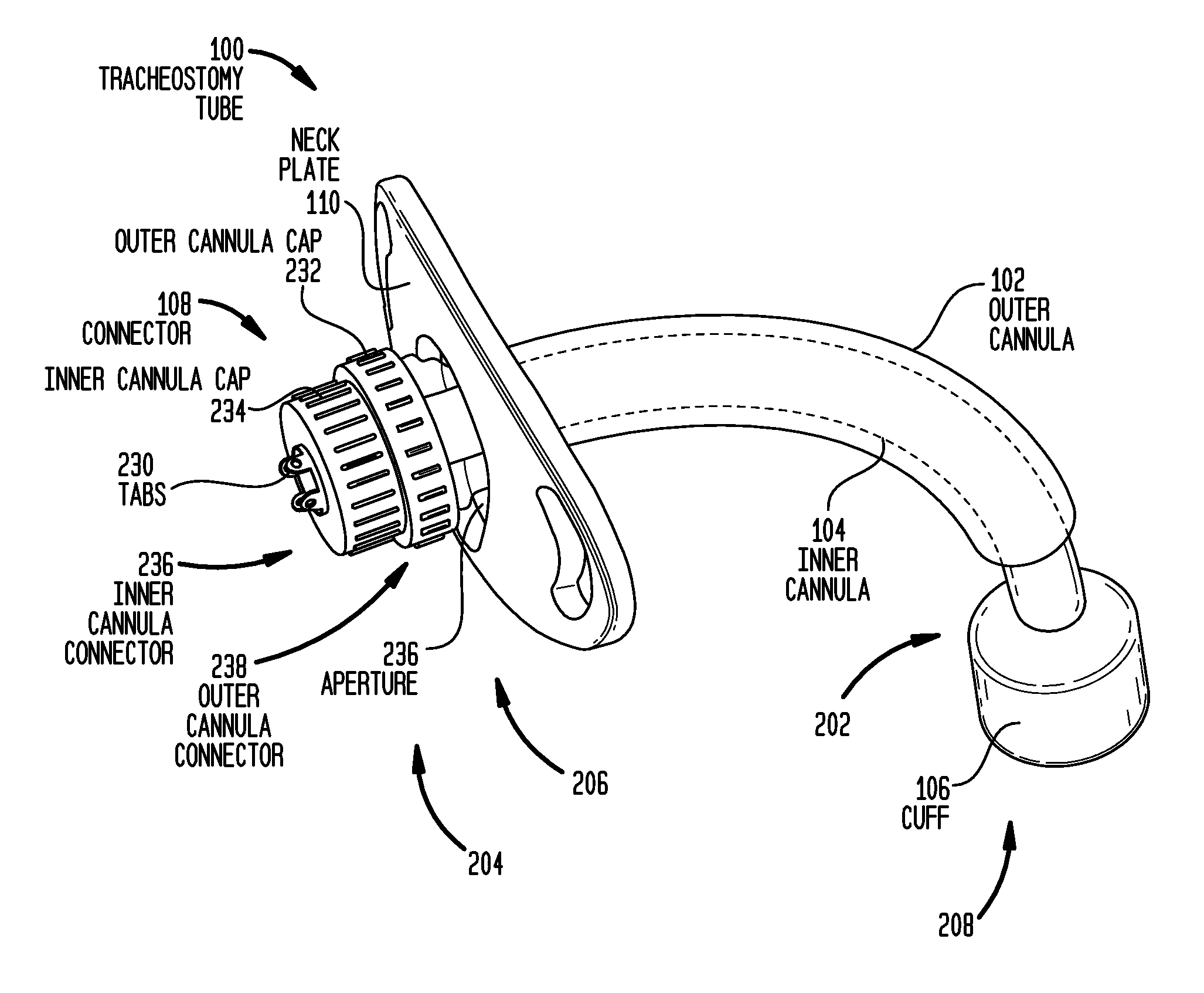 Tracheostomy tube having a cuffed inner cannula