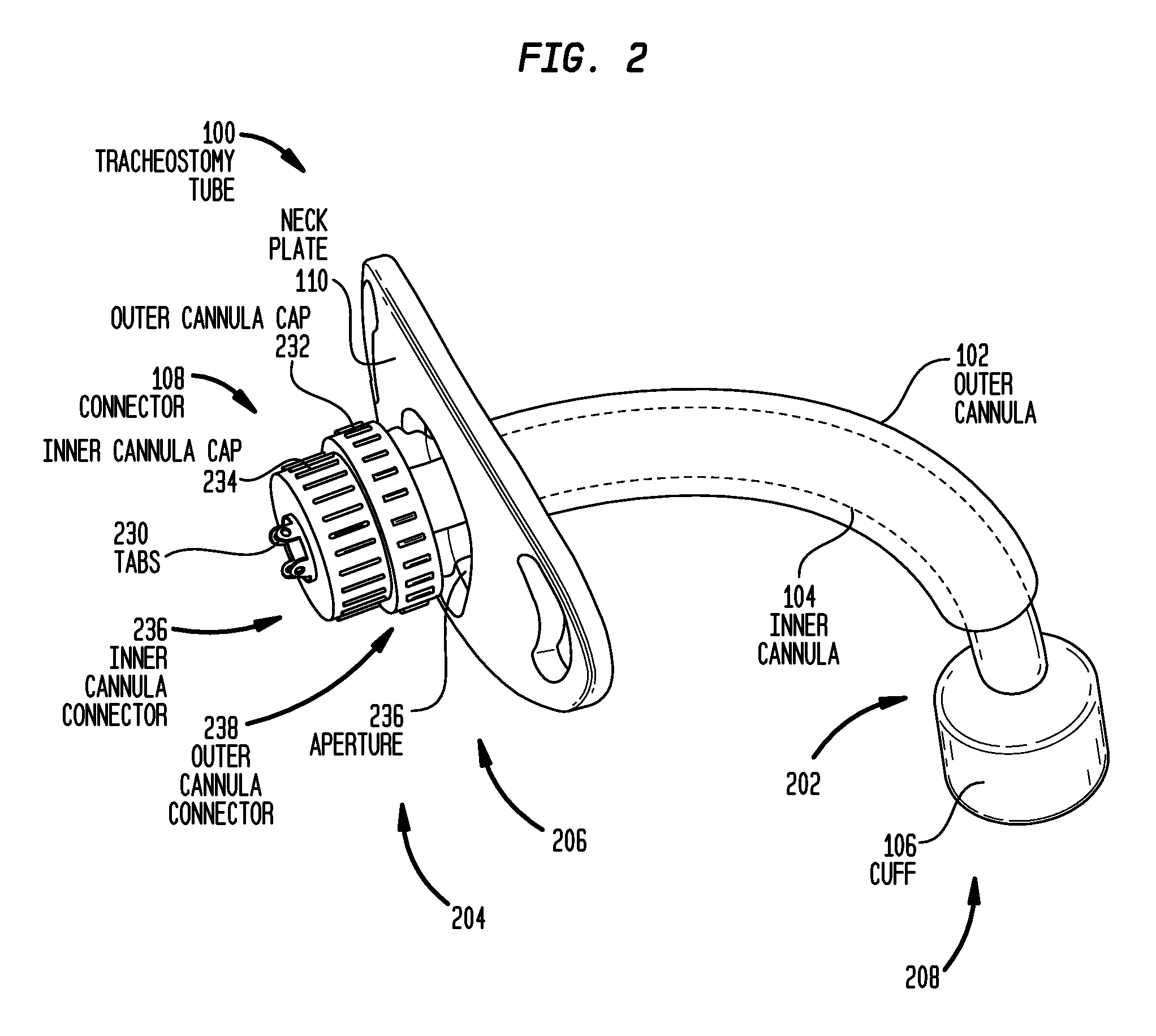 Tracheostomy tube having a cuffed inner cannula