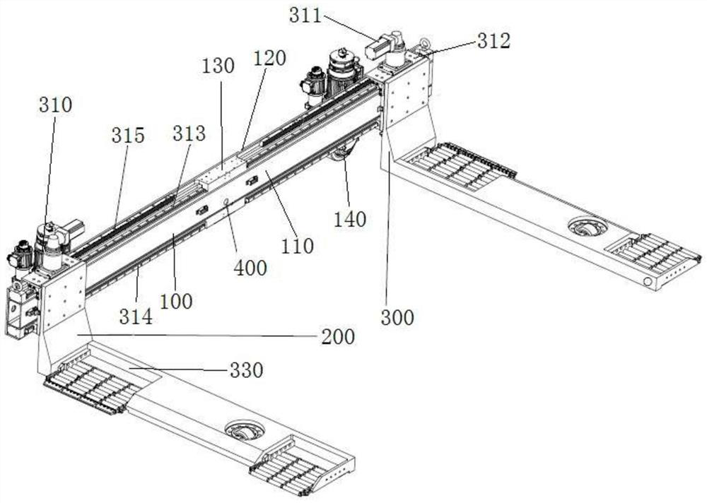 Four-wheel-drive two-claw type vehicle carrying robot