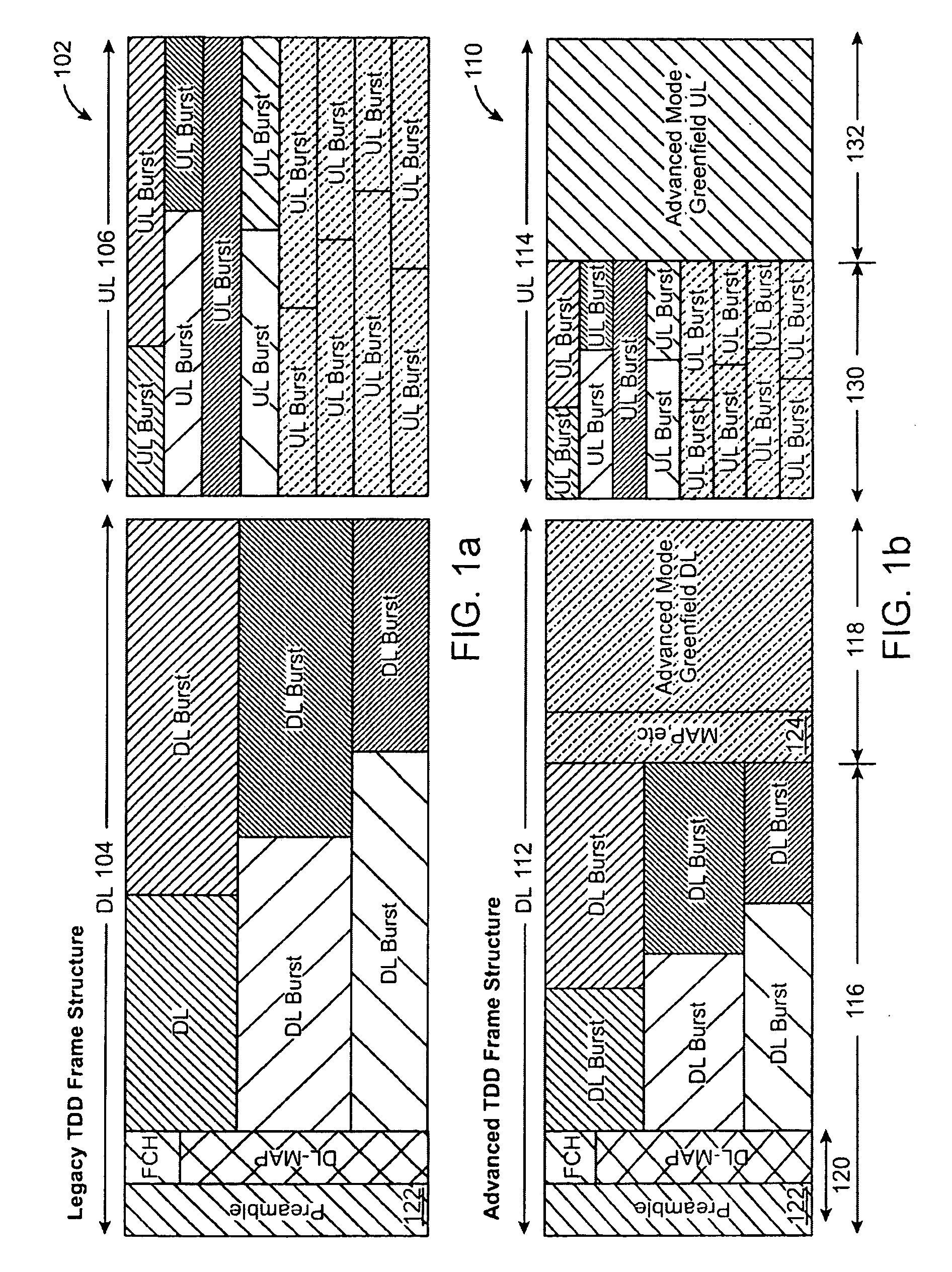 Advanced technology frame structure with backward compatibility