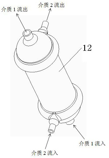 Additive manufacturing heat exchanger with half ''half'' annular pipe type baffling and drainage structure