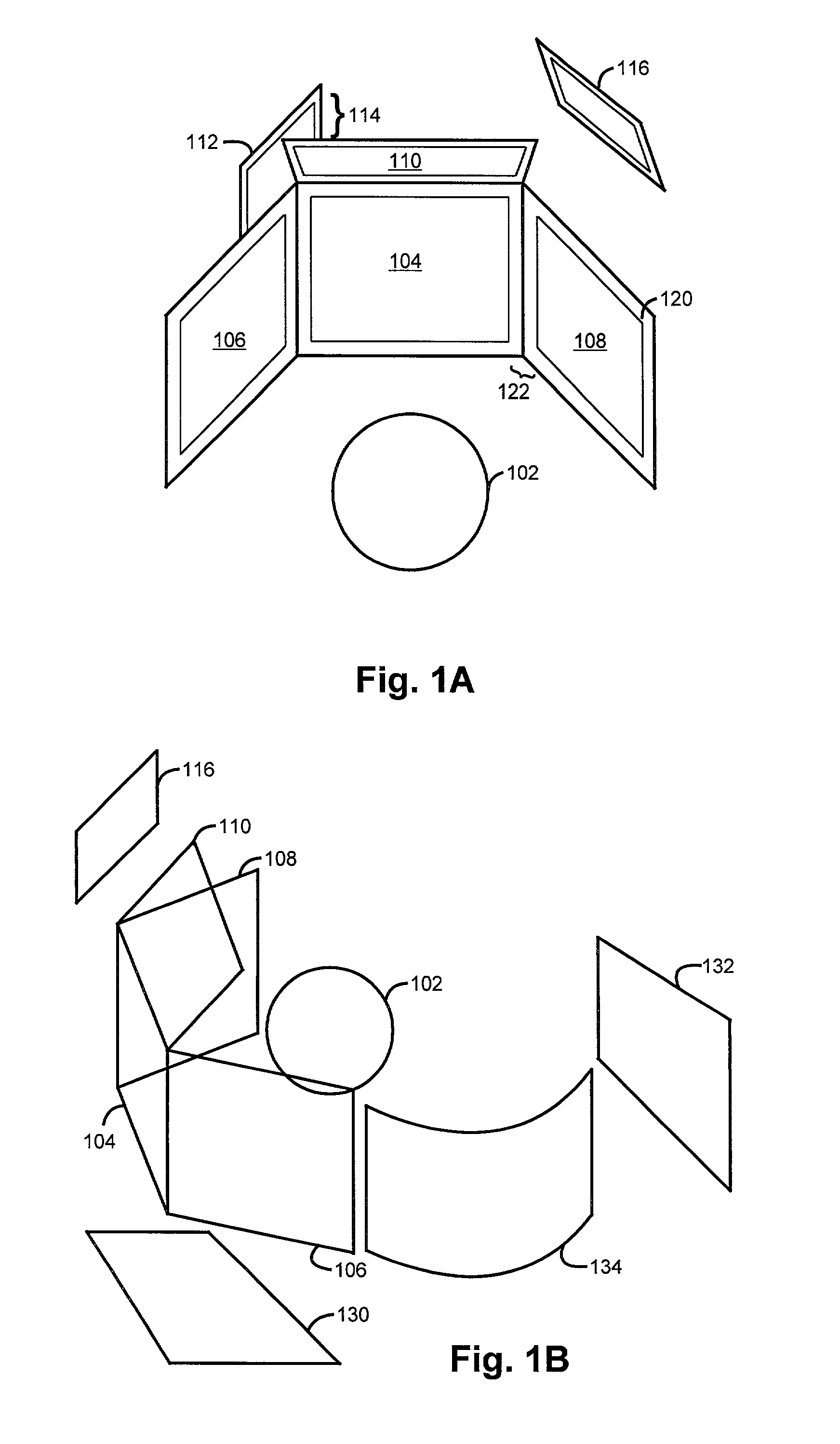 Computer display system using multiple screens